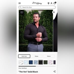 The Von Black Men's Dress Shirt